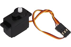 DILWE Servo RC 5g, Boîtier de Direction RC avec Bras de Direction Compatible avec la Voiture RC Axial SCX24 90081 AXI00001 AXI0000 1/24