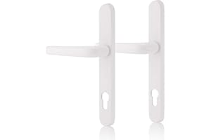 XFORT® UPVC Türgriffe Weiß, PVC Türgriff für Außentüren, Außentürgriff für Terrassentüren, Haustürgriffe in Weiß, Kann an Doppelverglasten Türen verwendet werden