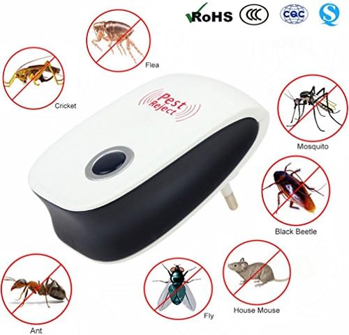 PANXIA Multi-function Electronic Pest Repellent Ultrasonic Pest Repeller Indoor Plug In Pest Control 2Pcs