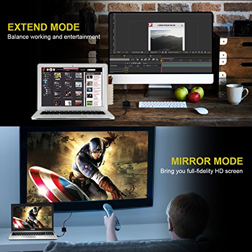 VicTsing Mini DisplayPort DP auf VGA Adapter Kabel Konverter für Apple MacBook, MacBook Air, MacBook Pro, iMac, Mac mini, Microsoft Surface Pro/ Pro 2/ Pro 3, Lenovol Thinkpad X1/ Carbon/ Touch/ Helix-Schwarz - 5