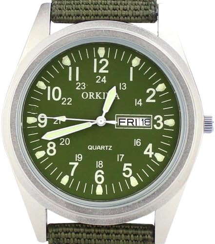 ORKINA p104ca-sliver/Dark Green – Mens Wrist Watch Green
