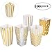 Produktbild MVPower 100 Stück Popcorn Tüten Popcorn Box Karton, Pappe Candy Container Partytüten Behälter für Party Geburtstag Hochzeit Geschenk - 11.5x7.5x7.2 cm