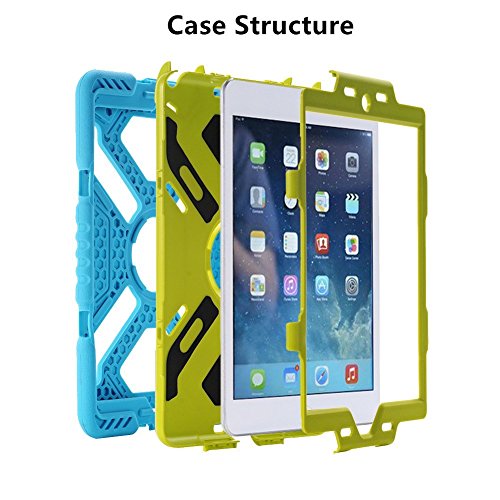 iPad 2 3 4 Hülle, Meiya Neue Wasserdicht Stoßfest Schmutz Schnee Sand Proof Survivor Extreme Army Military Heavy Duty Cover Case Ständer für Apple iPad 2 3 4 Kinder Geschenk 2/3/4 Kinder Kid Full Schutz Light Gewicht iPad Fall - 7