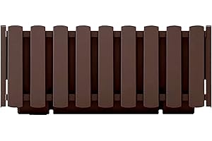 PROSPERPLAST Jardinera para balcón BOARDEE FENCYCASE, dimensiones (mm) 380x180x162, color Marrón