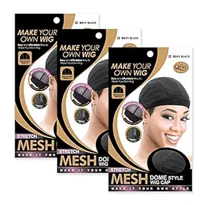 (3 Pack) Qfitt Mesh Dome Style Wig Cap #5011