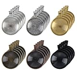 Durable Material: klar Cameo ist aus Glas, Licht kann durch die Demo-Fliese eindringen, Anhänger Lünette ist aus langlebigen Metalllegierung, stark und hart, nicht einfach zu brechen