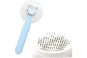Marchul Brosse de toilettage pour chat, brosse auto-nettoyante pour chats, brosse à poils longs et courts, brosse à poils courts pour enlever les sous-poils lâches