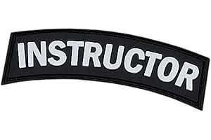 LEGEEON Instructor Tab PVC Patch (Black and White)