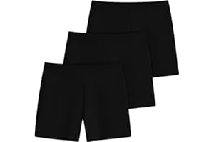 Domee Shorts Cycliste Legging Court Sport Été Coton Enfant Fille Lot de 3