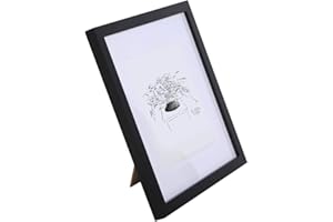 Classic by Casa Chic - Cornice 15x15 cm - Passepartout per Foto 10x10 cm - Vetro Temperato - Legno - Nera