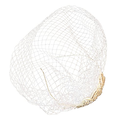 MagiDeal Damen Eleganter Vogelkäfig Schleier Fascinator mit Strass - 6