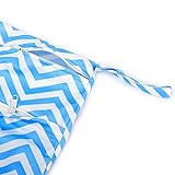 PIXNOR Welle Muster abwaschbar wiederverwendbar wasserdichte RV Baby Tuch Windel Windel Tasche nass-trocken-Tasche Tote mit weichen ausrichten Griff (blau) - 6