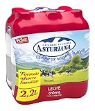 Entera Central Lechera Asturiana Leche Entera - Paquete de 6 x 2200 ml - Total: 13200 ml