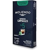 Moliendo Finest Coffee Kaps&uuml;l No:5 Nespresso Uyumlu Al&uuml;minyum Kaps&uuml;l 10 Adet