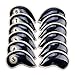 Produktbild VORCOOL Durable Golf Head Cover Set wasserdicht PU-Leder Fit für Titleist Callaway Ping TaylorMade Nike Yamaha Cleveland Wilson Reflex (schwarz)