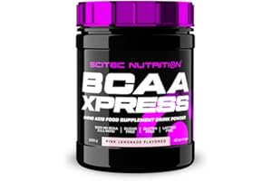 Scitec Nutrition BCAA Xpress, sans sucre, gluten et lactose, 5g de BCAA purs, récupération et croissance musculaire, ratio d'acides aminés 2:1:1, aromatisé et facile à mélanger, 280 g, Pink limonade