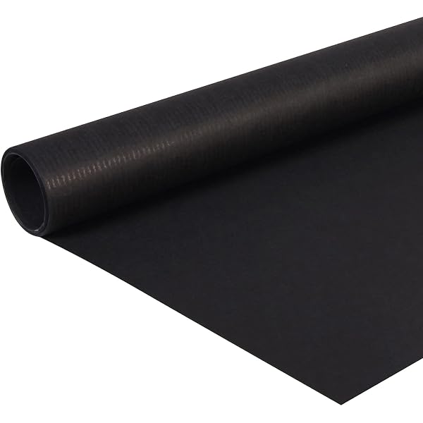 Rouleau Papier Kraft Noir 30,5 Cm X 30 M - Épais Et Recyclable - Pour Emballage, Art, Calage