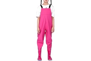 HWBZSZY Kinder Leichte Super Hohe Wathose mit Verstellbarer Schultergurt für Outdoor Sport Alter 2-13 Kinder Waders Stiefel wasserdichte und Atmungsaktiv Anglerhose Jagdstiefel