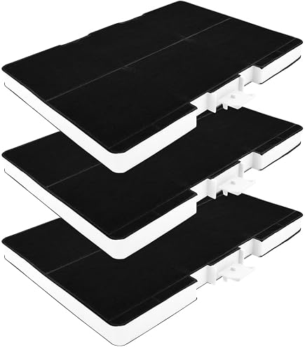 Filtre à Charbon Actif DEKAROX 215x230x24mm - Compatible Hottes Bosch, Siemens, Neff, Constructa... - Pour Mode Recyclage (remplacement) - 3