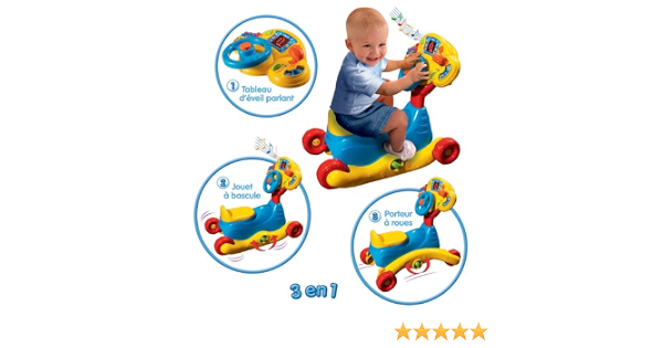 Vtech Jouet 1er Age Porteurs Et Trotteurs Basculo Porteur 3 En 1 Amazon Fr Jeux Et Jouets