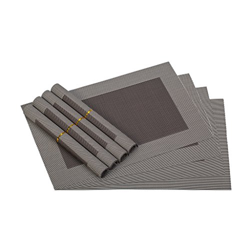 JoHome Tischsets (4er Set) Tabellenplatzmatten Waschbare Vinyl Platzsets 45 * 30cm - 3