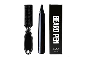 DWFEYOI 1 Set Kit Penna per Riempimento Barba,Matita per Barba e Pennello per Barba,Beard Filling Pen Kit,Beard Pencil Filler,Impermeabile Lunga Durata Strumenti per Scolpire Barba E Modellare Le Sopracciglia