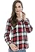 Bearsland Women's Breastfeeding and Nursing Plaids Hoodie Shirt
