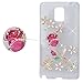 Produktbild spritech (TM) Crystal Rose Decor Blume Elegant Fall Bling 3D Strass Klar Design Hard Cover Fall, Color-5, Samsung Galaxy Note 3