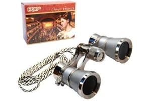 HQRP 3 x 25 Opernglas/Theaterglas Klassisches mit silberem Halskette von mit Neue Technologie Kristallklar Optik (KKO)