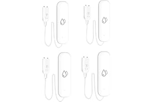 FUBESK Tuya Smart WIFI Leakage Water Alarm, Water Leak Detector, With Smart Life APP Remote Control Notification For Kitchen, Cellar, Garage, Baseroom, 4pcs