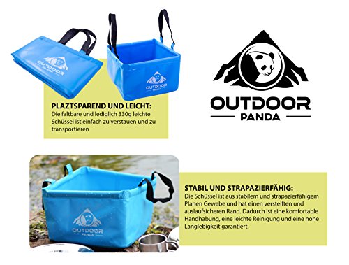 NEU Outdoor Faltschüssel 15 Liter Waschschüssel blau - 3