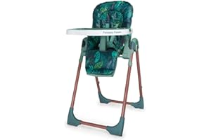 COSATTO Noodle 0+ Highchair - Compact, Height Adjustable, Foldable, Easy Clean, from Birth to 15kg (Midnight Jungle)