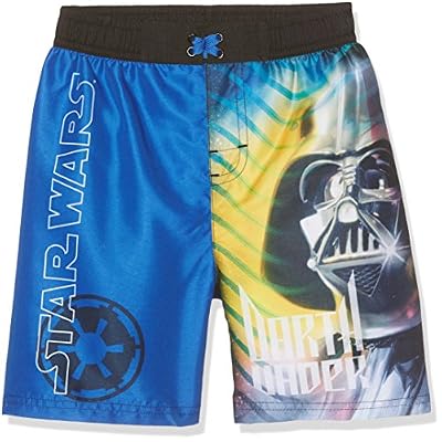 STAR WARS 78207, Maillot de Bain Garçon, Bleu (Bleu), 8 Ans (Taille Fabricant: 8 Ans)