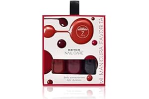 Beter - Pack de 3 Esmaltes Rojos, Nail Care, Set Pintauñas Rojo, Esmalte de uñas efecto gel, Larga duración y Brillo, Set Manicura, Secado Rápido, Efecto uñas de gel, Vegano, Ideal para Regalo