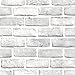 Price comparison product image fasloyu 3D White Brick Tile, Waterproof Wall Sticker Self-adhesive Wallpaper - Peel and Stick Wall Panels for TV Walls, Sofa Background Wall Decor (45 * 45cm)