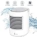 Produktbild Klimagerät Mobil,Anbber persönlicher 4 in 1 Multifunktions-USB-tragbarer Mini-Klimaanlage, Luftbefeuchter und Luftreiniger mit Nachtlicht, 3 Leistungsstufen für Home Office-Camping (Blau) (Silber)