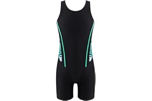 Aiihoo Maillot de Bain 1 Pièce Floral Monokini Enfant Fille Combinaison de Natation Protection Solaire Gilet Jumpsuit Sport Nager Rashguards Eté Tenue de Plongée 5-16 Ans