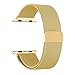 Produktbild Altsommer Armband für Apple-Uhr-Reihe 4 44mm Milanese Magnetic Edelstahl Armband mit Interlock-Verschluss,Mesh Magnet mit Magnetverschluss Band für Damen Herren (150mm-260mm) Gold (Gold)