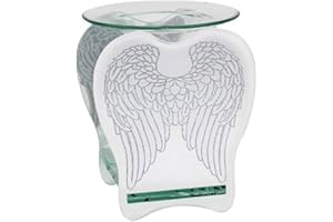 DESIRE AROMA Lesser & Pavey Shaped Angel Wings Glass Fragrance Oil Burner & Tealight Holder Candle Melt Wax Warmer