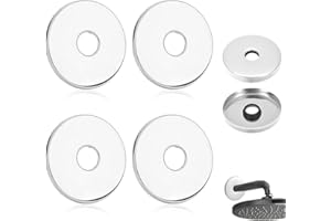 ZORTVUL 4 Pieces Shower Mixer Rosaces En Acier Inoxydable Chromé, Chrome Plated Ø 21 Mm Rustproof And Durable Suitable For Kitchen Bathrooms