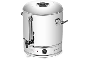 Forgast Chaudière à eau | Acier inoxydable | Capacité 30 litres | Distributeur d'eau | Chauffe-eau | Bouilloire | Indicateur de niveau d'eau | Protection contre la surchauffe | Facile à nettoyer