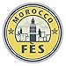 Price comparison product image Morocco Fes Grunge Vintage Travel Stamp Art Decor Bumper Sticker 12 x 12 cm