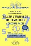 Image de Réussir l'épreuve de mathématiques : Concours ACCES