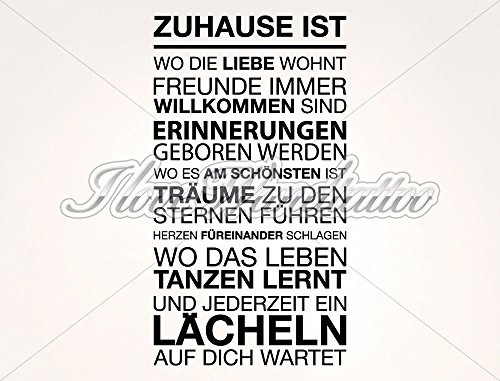 I-love-Wandtattoo 11683 Wandtattoo Spruch „Zuhause ist wo die Liebe wohnt“ - 2