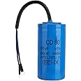 Samfox CD60 250vac 200uf Engine Start Capacitor with 50/60Hz Conductor Wire for Engine Air Compressor