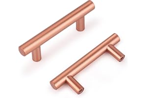 Probrico champagne doré meubles poignées moderne armoire armoire tire cuisine placard poignées de porte en or rose boutons de tiroir, paquet de 10, Centre de trou 64mm