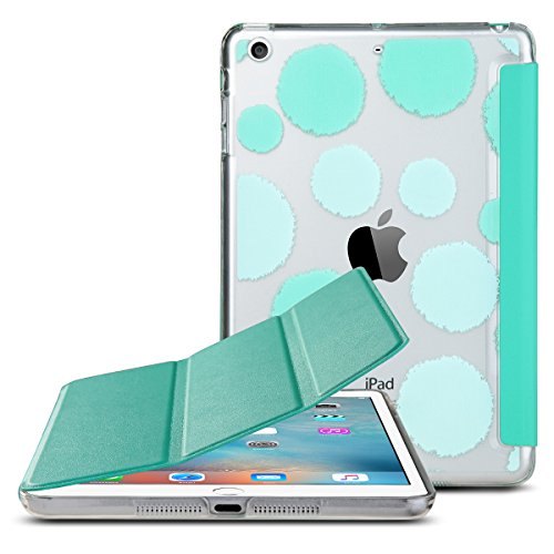 iPad Mini Case, ULAK iPad Mini 1/2/ 3 Hülle Ultra Dünn [Gemusterten Design] Wickelfalz Ledertasche mit Lichtdurchlässig Rückseite Abdeckung Schutzhülle für Apple iPad Mini 1/2/3 Auto aufwachen / Schlaf Funktion (Mint) - 8