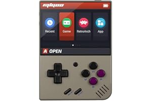 Whatsko Mini Plus Game Console, Mini+ Retro Console 64GB e WiFi Support.Cortex-A7 Linux System 3.5 pollici IPS Screen 3000mAh Pocket Console video portatile (Grigio)