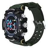 Bluetooth Smartwatch, Sportuhr Fitness Tracker mit Schrittzähler Schlaftracker Intelligente Fitness Armbanduhr Kompatibel mit Android Smartphone und iPhone für Damen Herren,Green