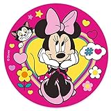 -Un disco de azúcar Oblea de Tarta con Diseño Oficial de Minnie Mouse 20cm